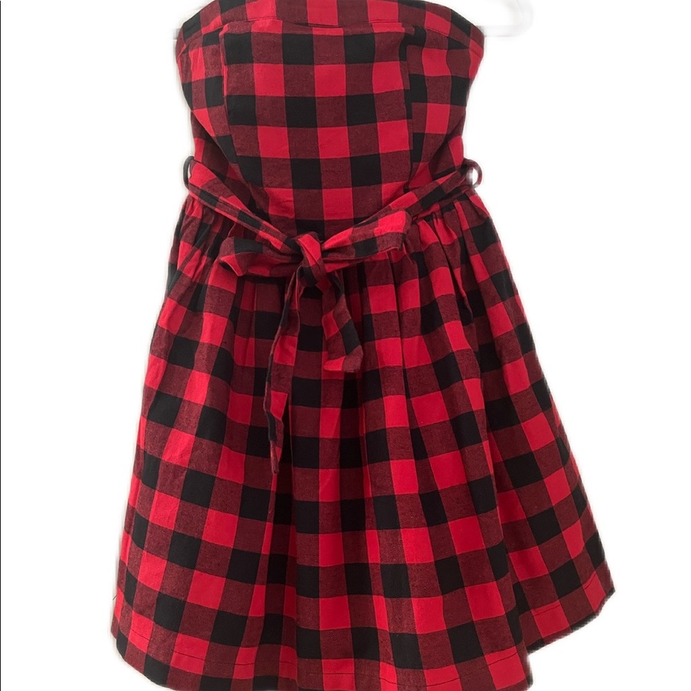 Strapless buffalo print juniors/ women dress 👗